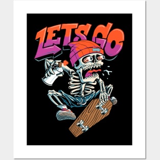 Lets Go Skateboarding Posters and Art